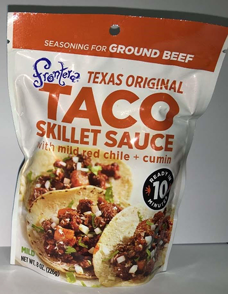 Frontera Foods Issues Allergy Alert for Undeclared Soy Allergen in Original Taco Skillet Sauce with a "Best By" Date of "13 Apr 17"